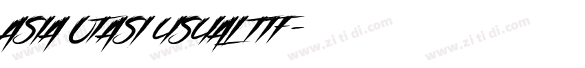 Asia Otasi Usual ttf字体转换